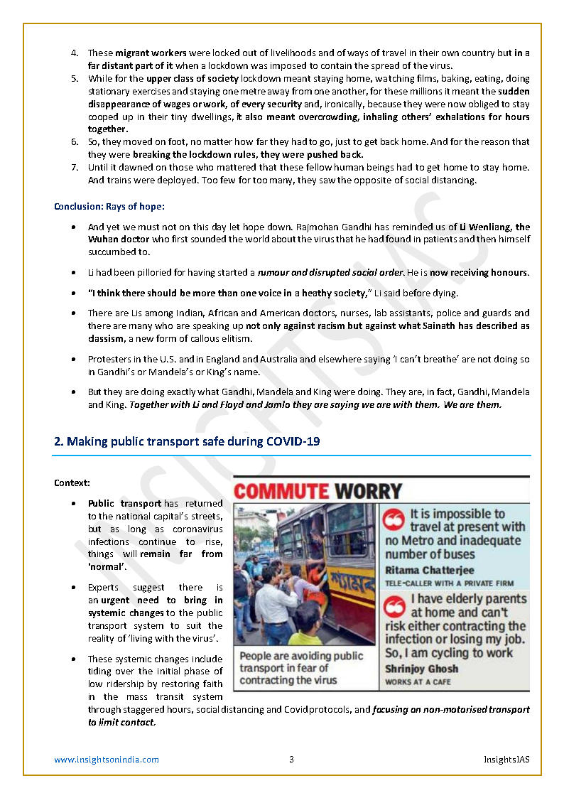 Insightsonindia IAS Monthly Editorial Printed Notes June 2021