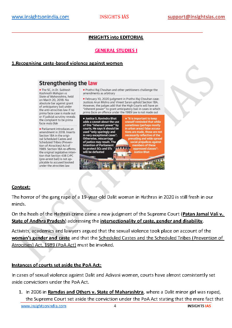 Insightsonindia IAS Monthly Editorial Printed Notes June 2021
