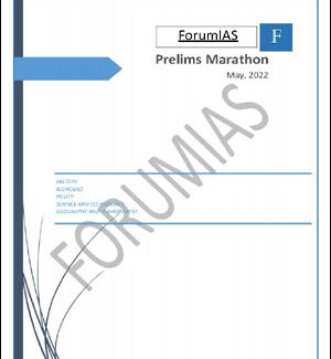 Forum Ias Prelims Marathon May 2022 English Medium Printed Notes