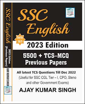 MB English SSC English 5500+ TCS-MCQ Previous Papers Sets 165 - By Ajay Kumar Singh Edition 2023 English Medium Original Book