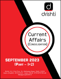 Drishti Ias Current Affairs Consolidation September 2023 Part I+II Monthly Magazine English Medium