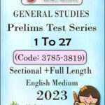 Vision IAS General Studies Prelims Test Series 1 To 27 Questions With Solutions English Medium