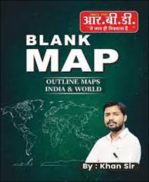 R.B.D Publications Khan Global Studies Blank Map Outline Maps India & World By Khan Sir Original Book