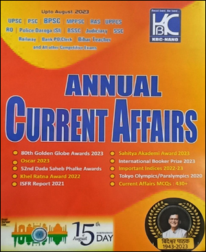 KBC NANO Annual Current Affairs Original Book Upto 8th August 2023 ALL In One English Medium