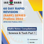 IAS Baba's 60 Day Rapid Revision Rare Prelims Series 2022 Science Tech Part-I English Medium 