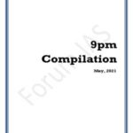 Forum Ias 9pm Compilation For The Month of May 2021 English Medium