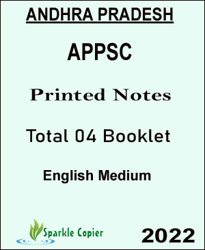 Andhra Pradesh APPSC Printed Notes Total 04 Booklets English Medium 2022