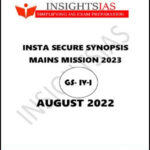 Insights IAS Mains Secure Synopsis August Printed Notes 2022 English Medium 