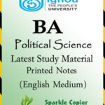 IGNOU BA Political Science Optional Latest Study Material Printed Notes English Medium