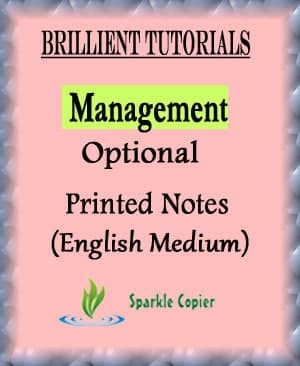 Brilliant Tutorials Management Optional Notes Study Materials English Medium