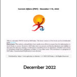 GK Today Monthly Current Affairs Compilation December 2022 Printed Notes English Medium 