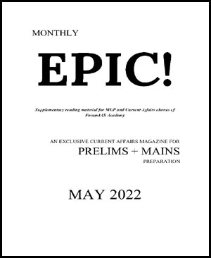 Forum IAS Monthly Prelims Epic Current Affairs May 2022 English Medium