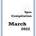 Forum Ias 9pm Compilation For The Month of March 2022 English Medium
