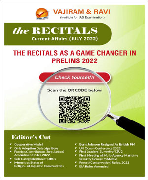 Vajiram And Ravi The Recitals Current Affairs July 2022 English Medium