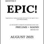 Forum IAS Monthly Prelims Epic Current Affairs August 2021 English Medium Notes