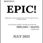 Forum IAS Monthly Prelims Epic Current Affairs July 2021 English Medium Notes