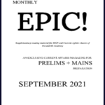 Forum IAS Monthly Prelims Epic Current Affairs September 2021 English Medium Notes