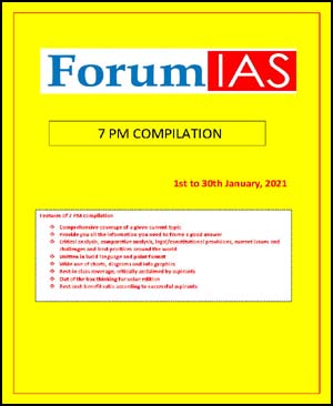 Forum Ias Monthly 7PM Compilation Editorial January 2021 Printed Notes English Medium