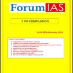 Forum Ias Monthly 7PM Compilation Editorial Feburary 2021 Printed Notes English Medium
