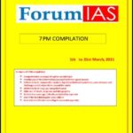 Forum Ias Monthly 7PM Compilation Editorial March 2021 Printed Notes English Medium