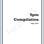 Forum Ias monthly 9 PM Compilation May 2021 Printed Notes English Medium