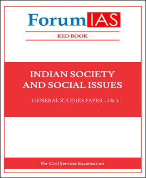 Forum IAS Red Book Indian Society And Social Issues GS Paper-I & II Original Book English Medium 2022