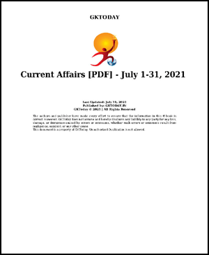 GK Today Monthly Current Affair July 2021 Printed Notes English Medium