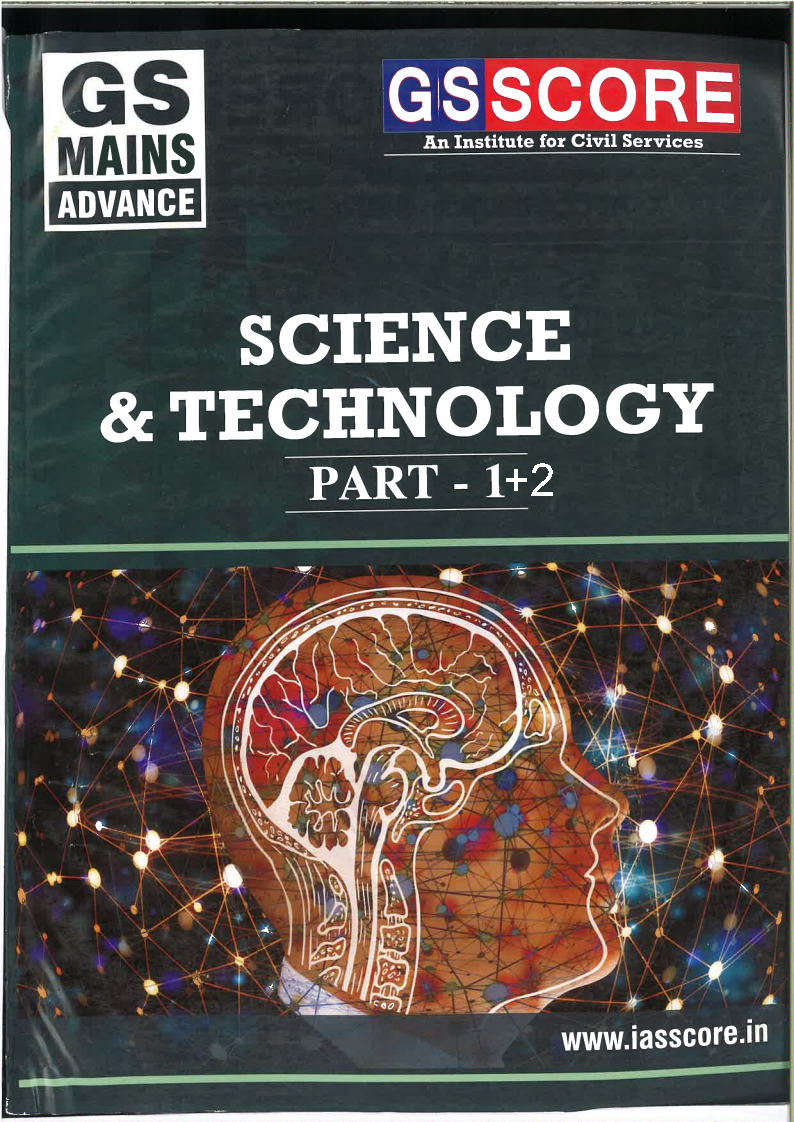 GS Score Science & Technology Printed Notes B/W GS Mains Part-1+2 English Medium