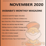IAS Baba Monthly Magazine November Current Affairs 2020 English Medium