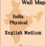 India Physical Wall Map English Medium