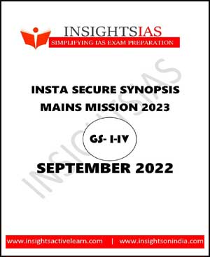 Insights IAS Mains Secure Synopsis September Printed Notes 2022 English Medium  - With Spiral