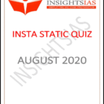 Insights IAS Insta Static Quiz Monthly Compilation August 2020 Printed Notes English Medium