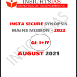 InsightsonIndia IAS Mains Monthly Secure Synopsis August 2021 Printed Notes English Medium