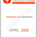 Insightsonindia IAS Monthly Editorial Printed Notes April 2020 English Medium