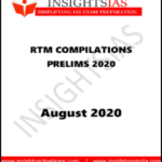 Insightsonindia Ias Monthly RTM Compilation Prelims August 2020 Printed Notes English Medium