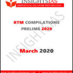 Insightsonindia Ias Monthly RTM Compilation Prelims March 2020 Printed Notes English Medium