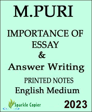 Importance Of Essay & Answer Writting By M. Puri Sir Printed Notes English Medium 2023