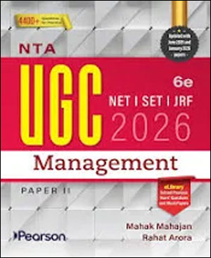 NTA UGC NETSETJRF Management Pearson Paper II By Mahak Mahajan English Medium