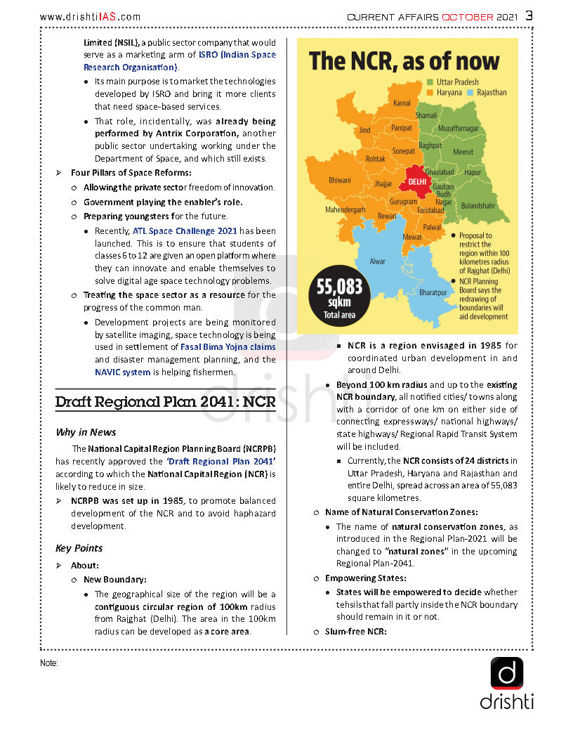 Drishti IAS Monthly Current Affairs Consolidation October Part (I) 2021 ...
