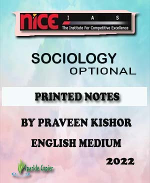 Nice IAS Sociology Optional By Praveen Kishore Printed Notes English Medium 11 Booklets 2022
