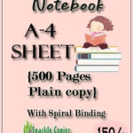 Notebook A-4 Sheet 500 Pages Plain Copy With Spiral
