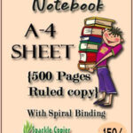 Notebook A-4 Sheet 500 Pages Ruled Copy With Spiral