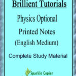 Brilliant Tutorials Physics Optional Printed Notes English Medium