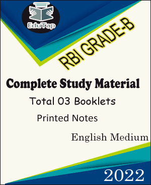 EduTap RBI Grade-B Printed Notes Complete Study Material Total 03 Booklets 2022 English Medium