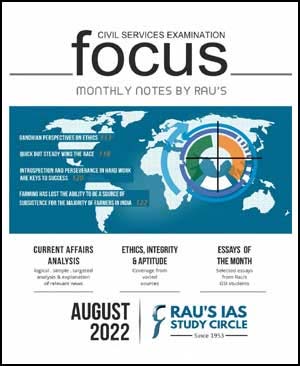 Rau's IAS Focus Monthly Magazine August 2022 English Medium (Xerox)