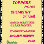 Topper's Notes Chemistry Optional By Abhijeet Agarwal English Medium Hand Written Class Notes 2022