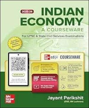 McGraw Hill Courseware Indian Economy by Jayant Parikshit Original Book
