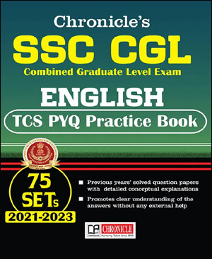 Chronicle's  SSC CGL (English ) TCS PYQ Practice Book 75 Set 2021 - 2023  English Medium