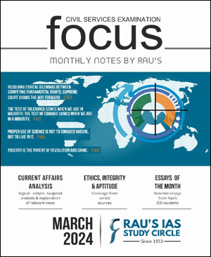 Rau’s IAS Focus Monthly Magazine March 2024 English Medium (XEROX)