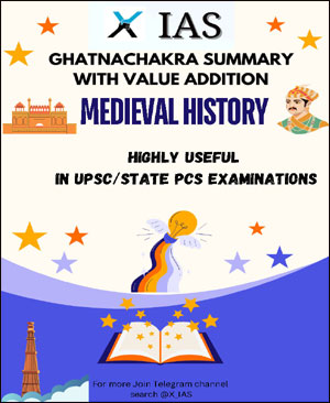 X IAS - Ghatna Chakra Summary With Value Addition - Medieval History  -  English Medium